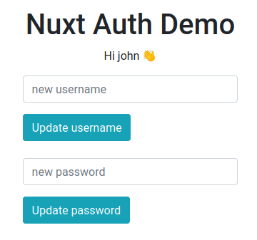 Nuxt Auth Demo website